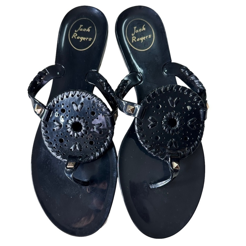 Jack Rogers Black Flip Flops. Size 9